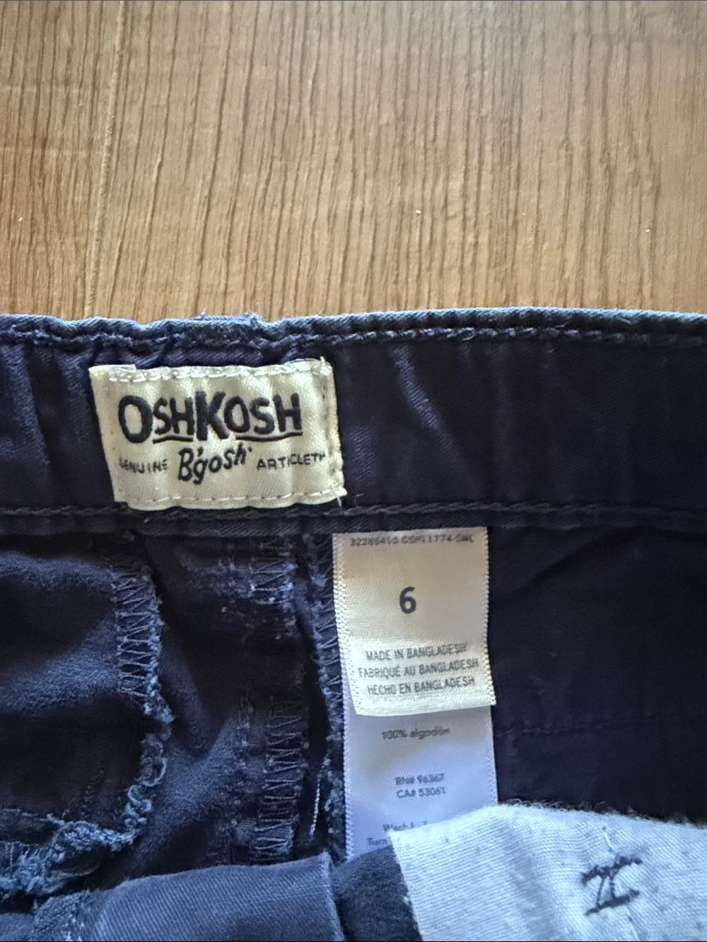 OshKosh B'gosh Solid Navy Girls Cotton Shorts